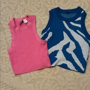 Pink and Blue girls Tank Tops